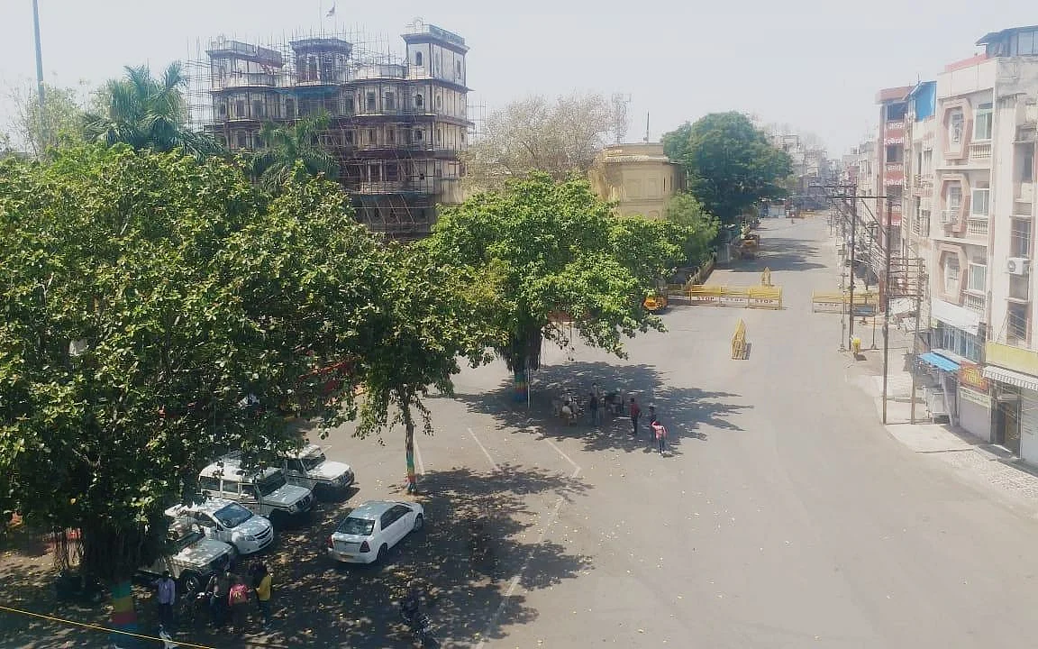 An over view of deserted Rajwada on Rangpanchami on Friday