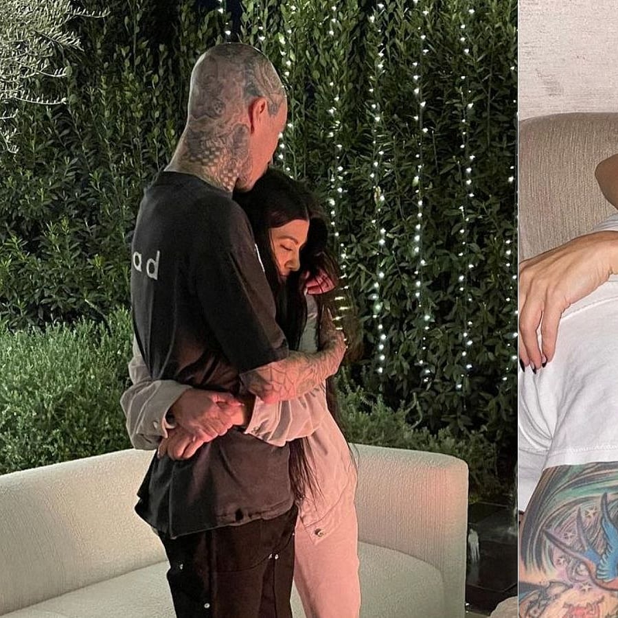 Travis Barker's steamy birthday post for Kourtney Kardashian shows her sucking his...