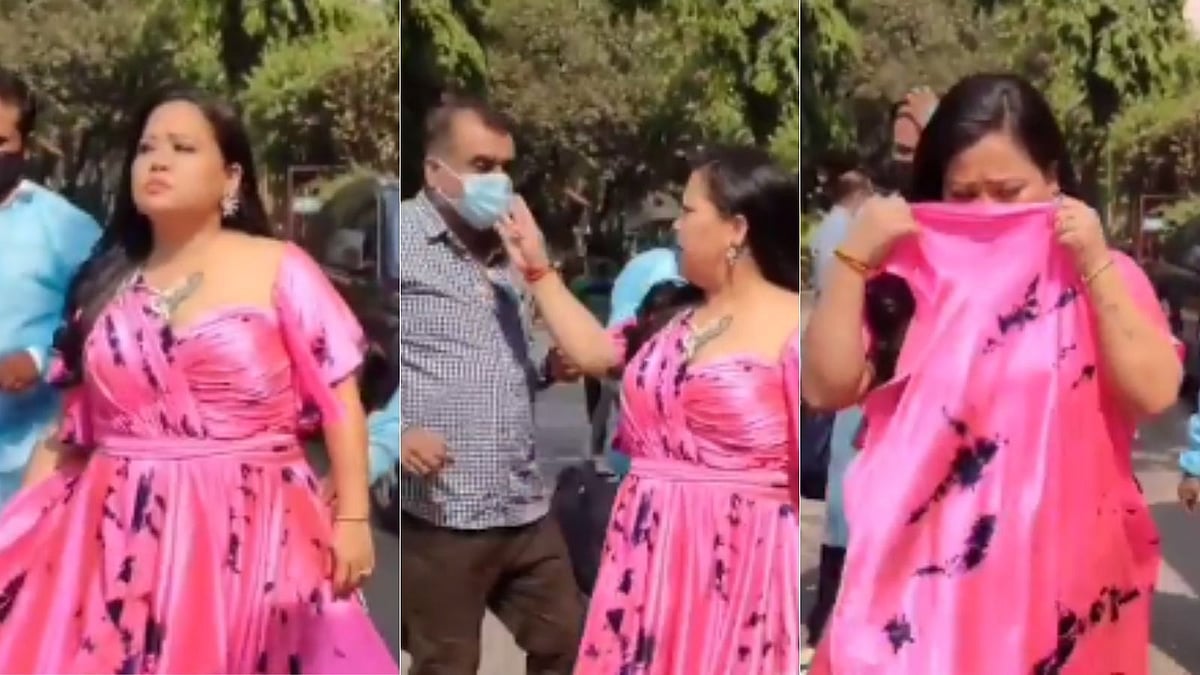 Watch: Bharti Singh asks man to wear a mask, realizes she isn't wearing one!