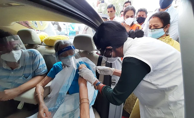 Mumbai: BMC starts drive-in COVID-19 vaccination in Kandivali's Growel's 101 mall; see pics