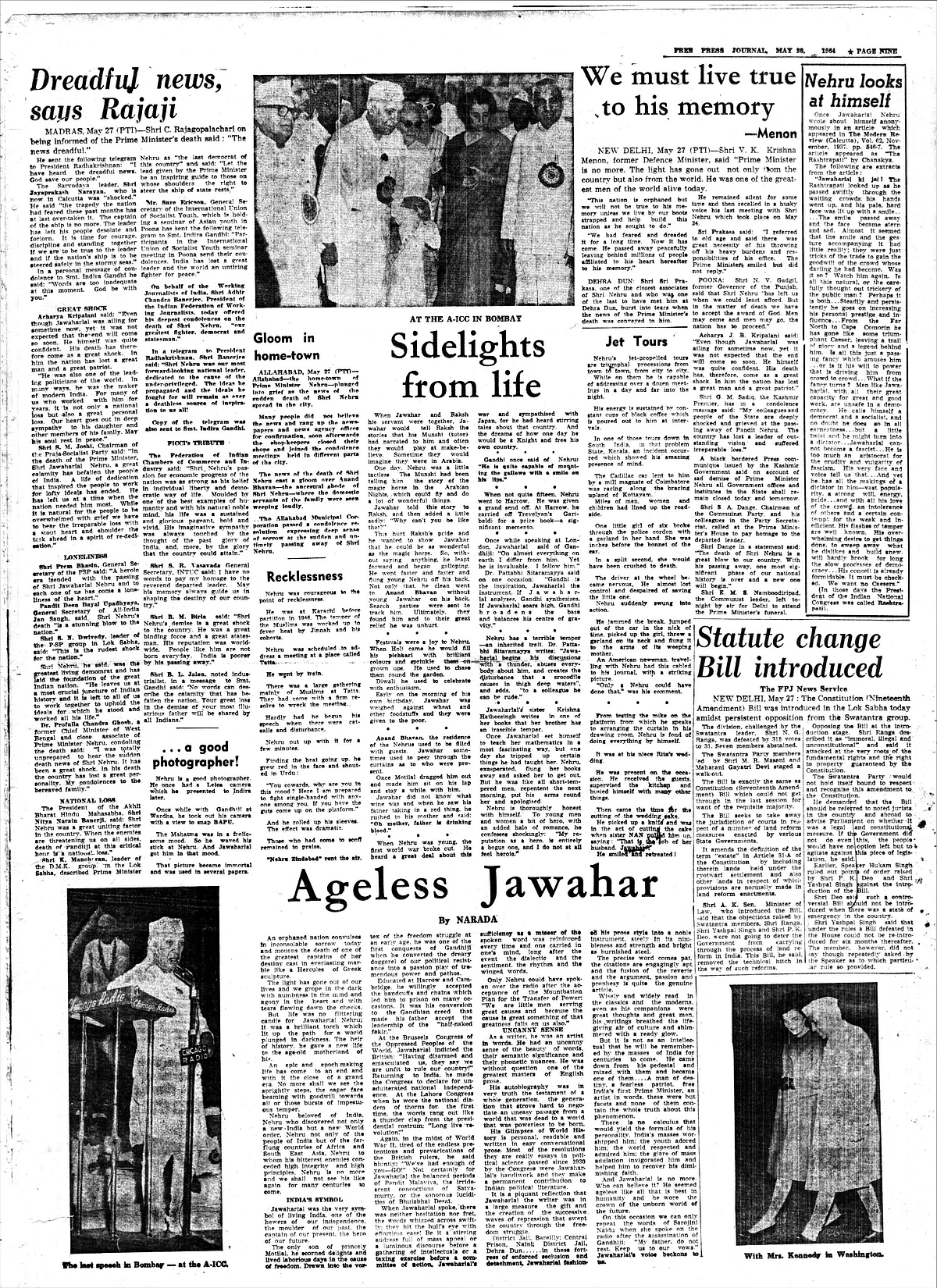 From the FPJ Archives: Nehru epoch comes to an end, world grieves for India's lost leader