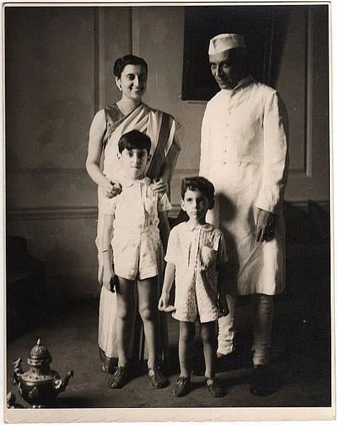 Indira Gandhi, Jawaharlal Nehru, Sanjay Gandhi and Rajiv Gandhi