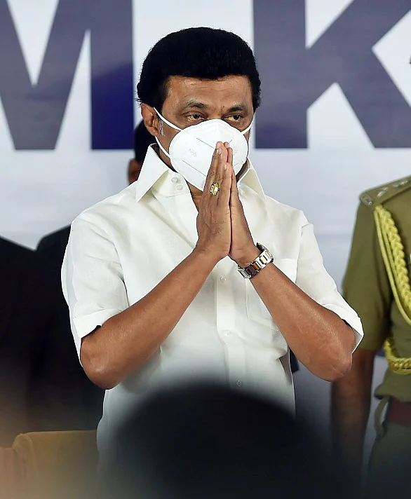 DMK Chief MK Stalin takes oath as the Chief Minister of Tamil Nadu, at Raj Bhavan in Chennai on Friday. The oath administered by Governor Banwarilal Purohit.