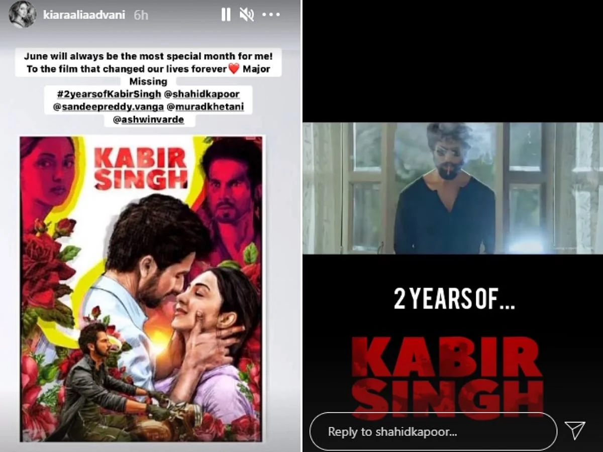 Kiara and Shahid's Instagram stories