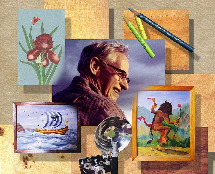 A collage idea filled with paintings for father’s day.