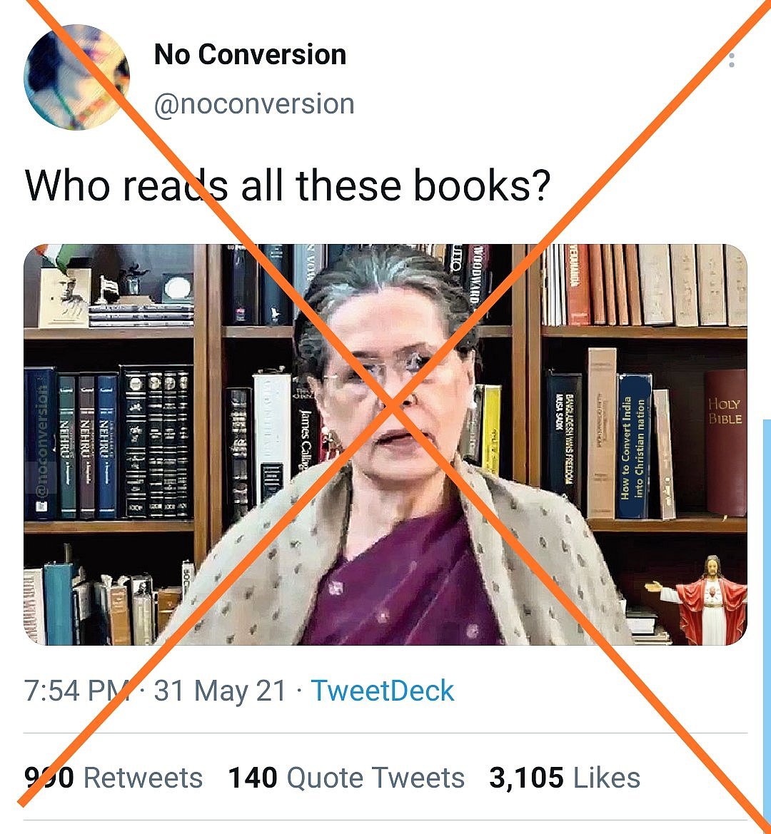 What A Shame Twitterati React To Fake Photo Showing Sonia Gandhi With How To Convert India