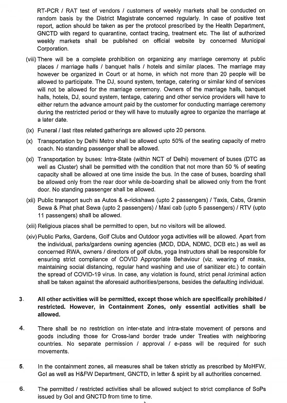 Delhi unlocks: Public parks, gardens to reopen tomorrow; bars allowed with 50% capacity - Here are the full guidelines
