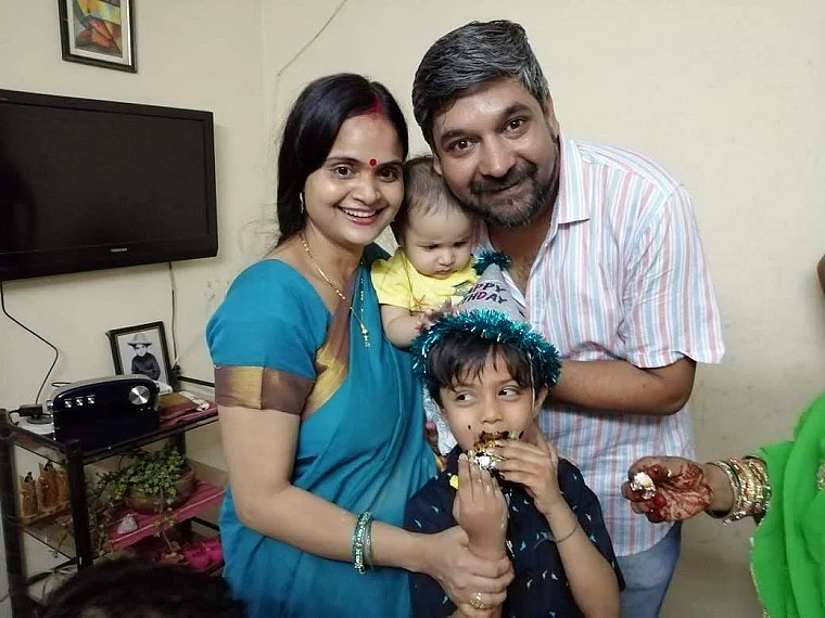 Nishant Singh with wife Rajani Sen and sons, Adamya and Sahishnu