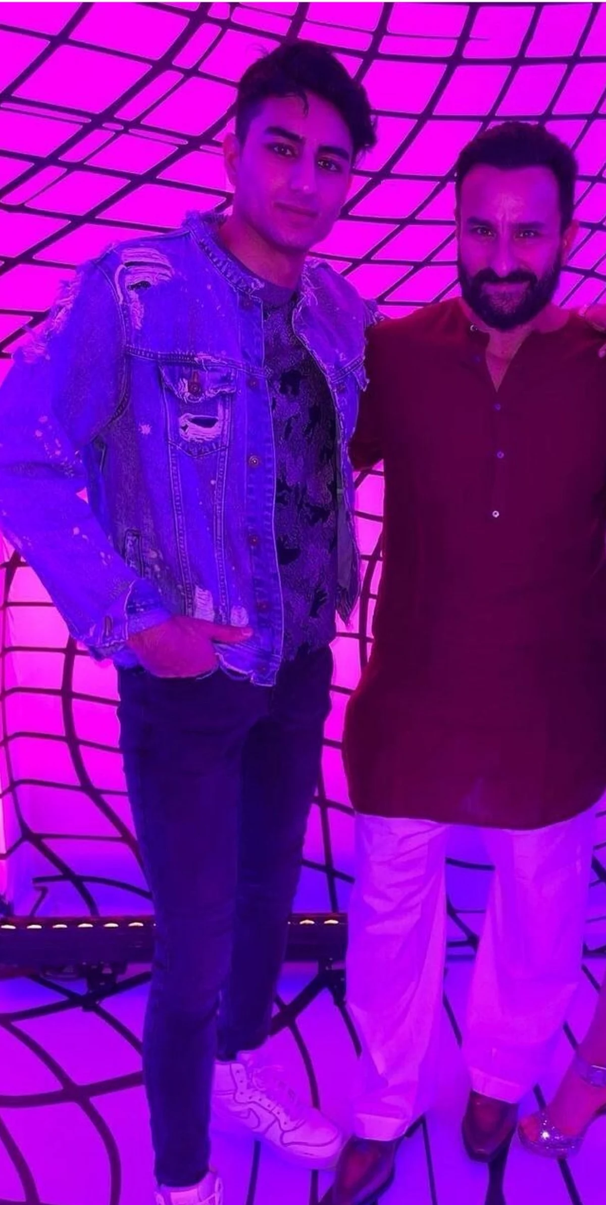 Saif Ali Khan and Ibrahim Ali Khan