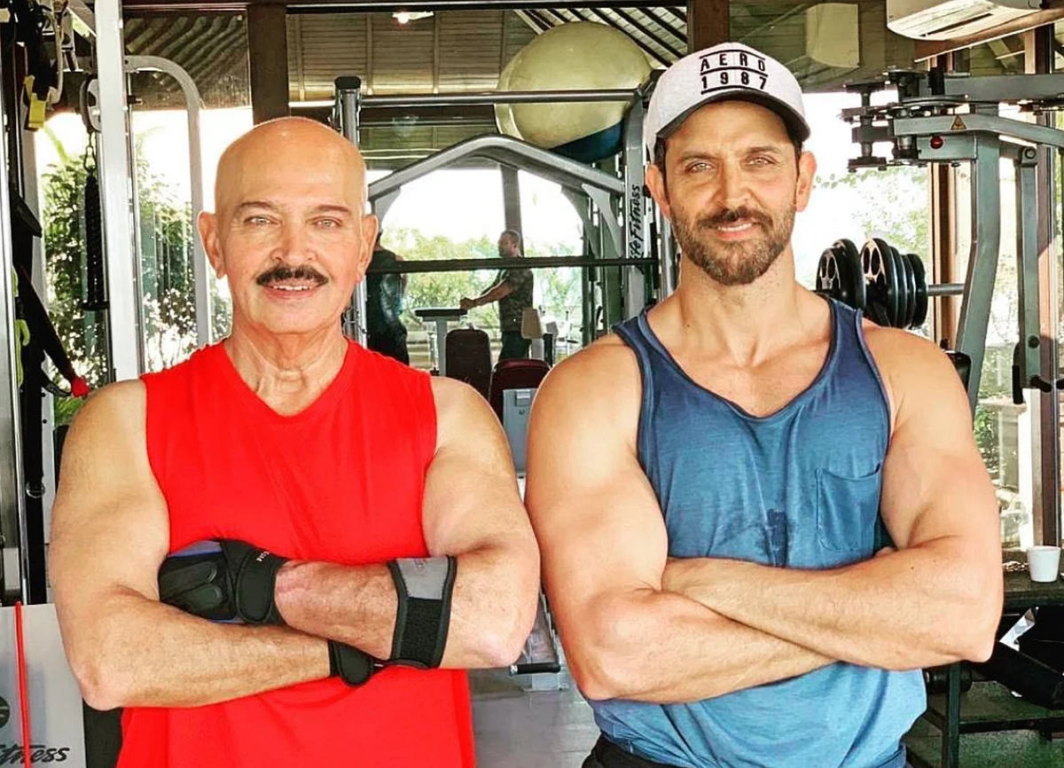 Hrithik Roshan and Rakesh Roshan