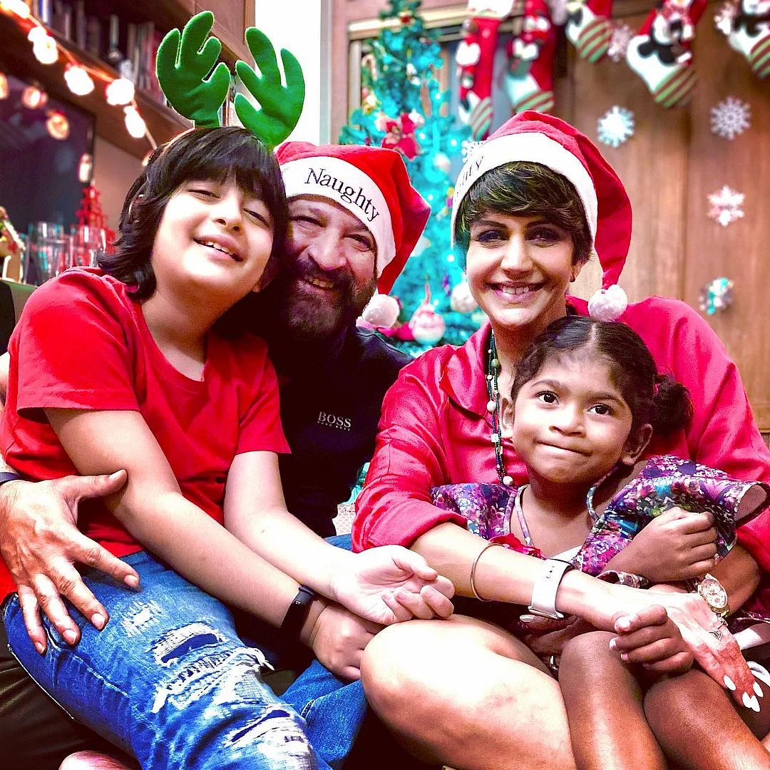 In Pics: Raj Kaushal’s doting dad moments with son Vir and daughter Tara
