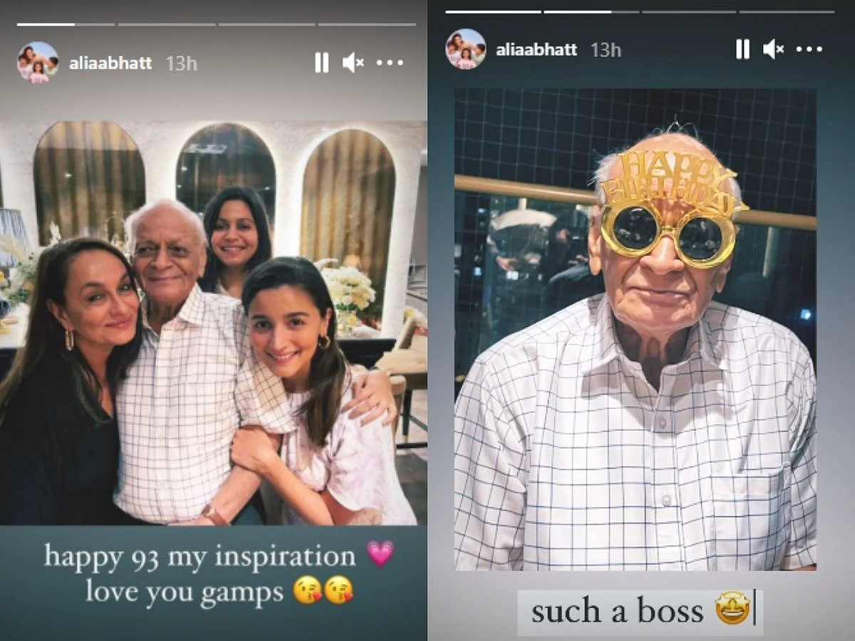 In Pics: Alia Bhatt celebrates grandfather's 93rd birthday with beau Ranbir, Neetu Kapoor