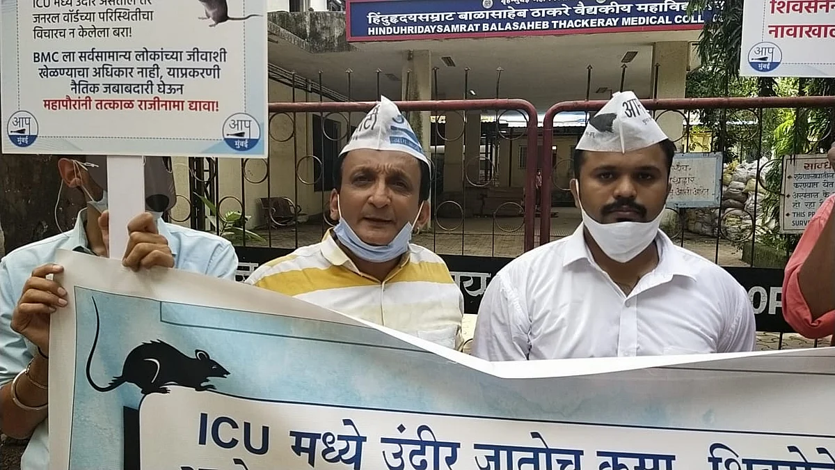 'Is this Mumbai Model?': AAP protests after rat gnaws at ICU patient eye at Rajawadi Hospital