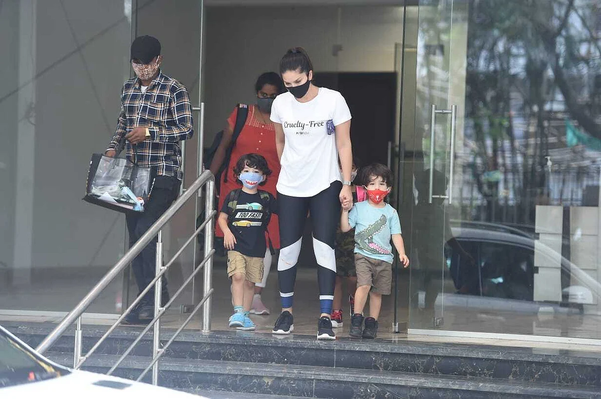 Sunny Leone with her kids
