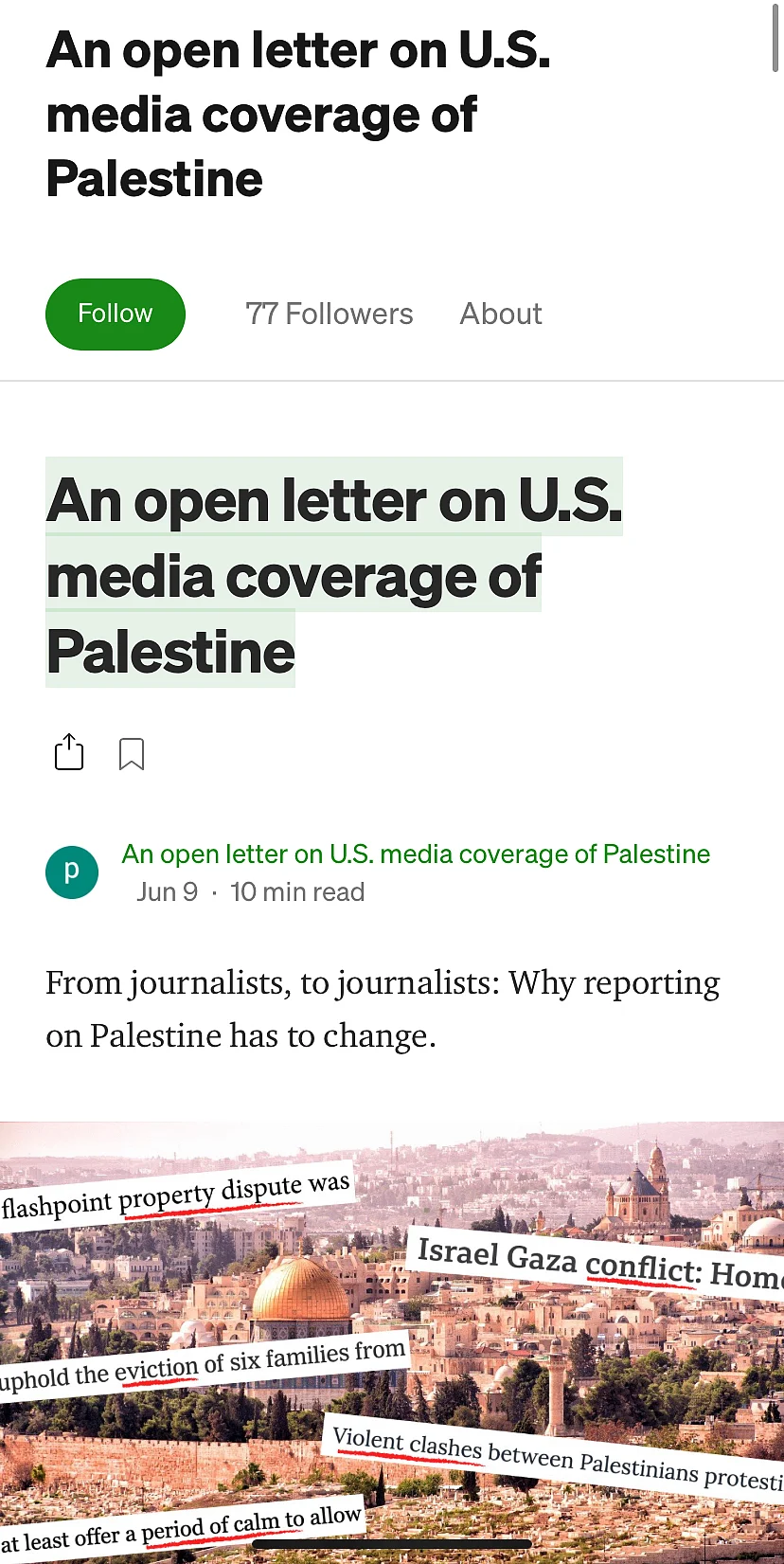 Ground Report: Palestinians want a One State Solution – Not Two States