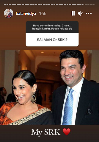 Salman Khan or Shah Rukh? Vidya Balan has an epic reply for fan who asked her to choose between the two