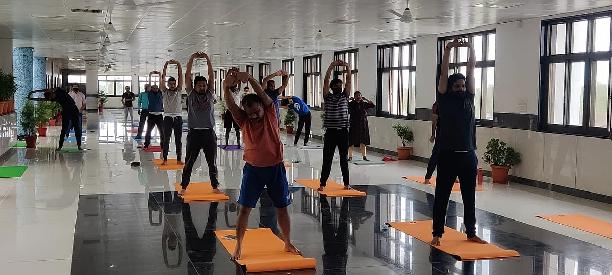 Yoga at IIT Indore on Monday