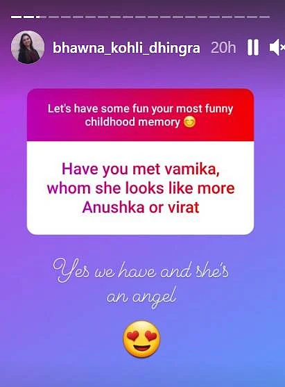 Instagram user asks Anushka Sharma’s sister-in-law who does Vamika look like - here’s what she said