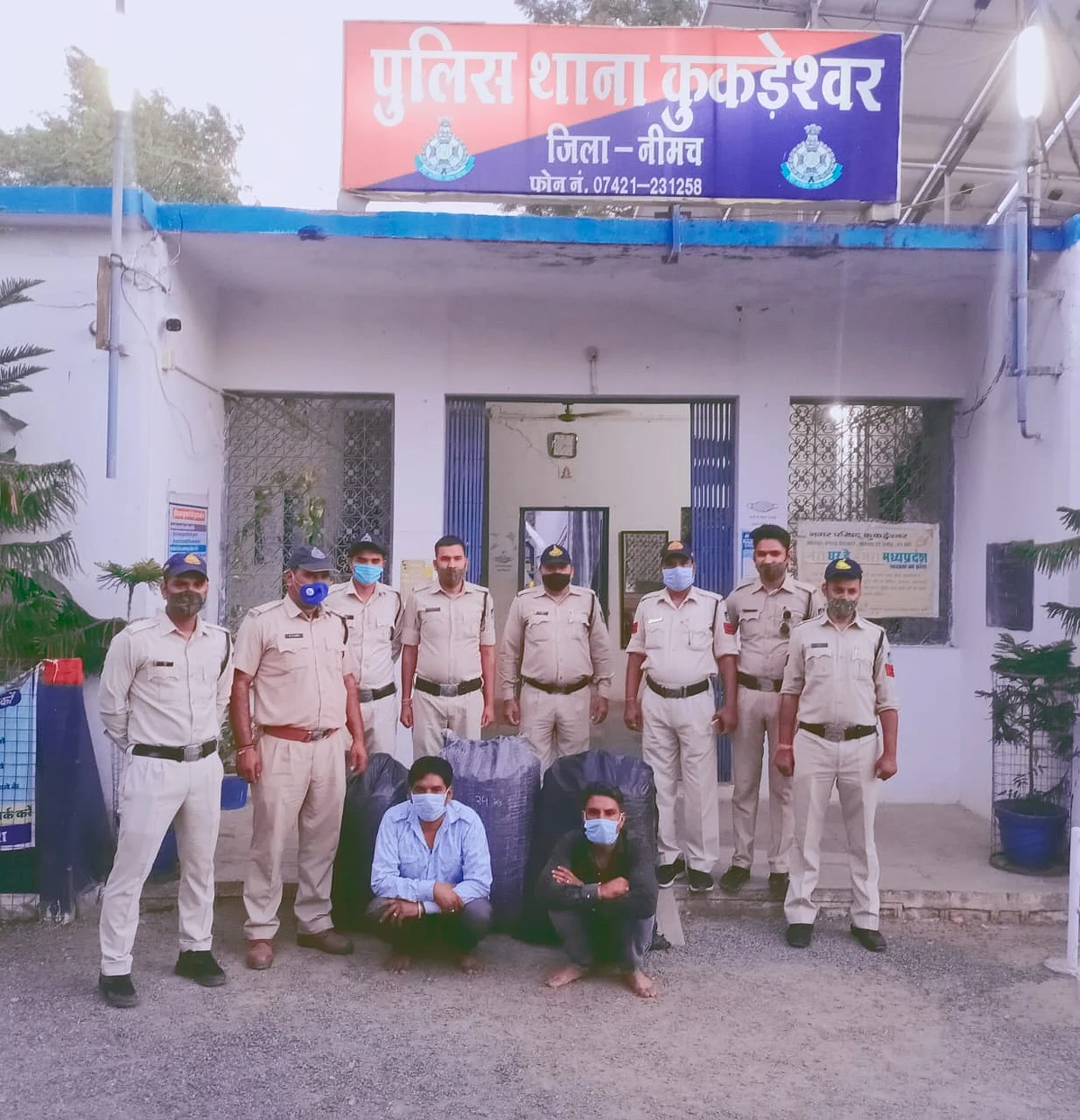 Two accused with police