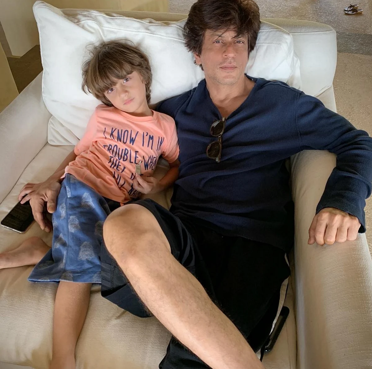 Shah Rukh Khan and AbRam Khan