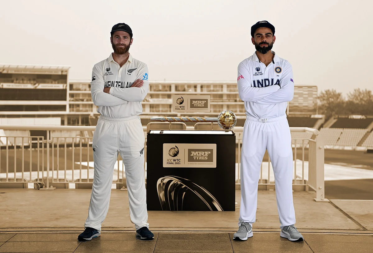 'Kyun chaunk gaye?': Ahead of WTC Final, picture of Kohli and Williamson goes viral; netizens call it 'Tide advertisement'