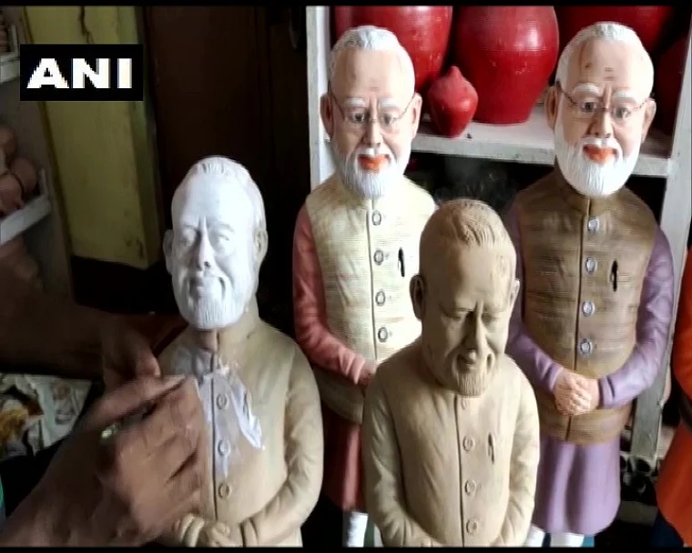 In pics: Bihar sculptor makes PM Modi's statues to use as money storage bank