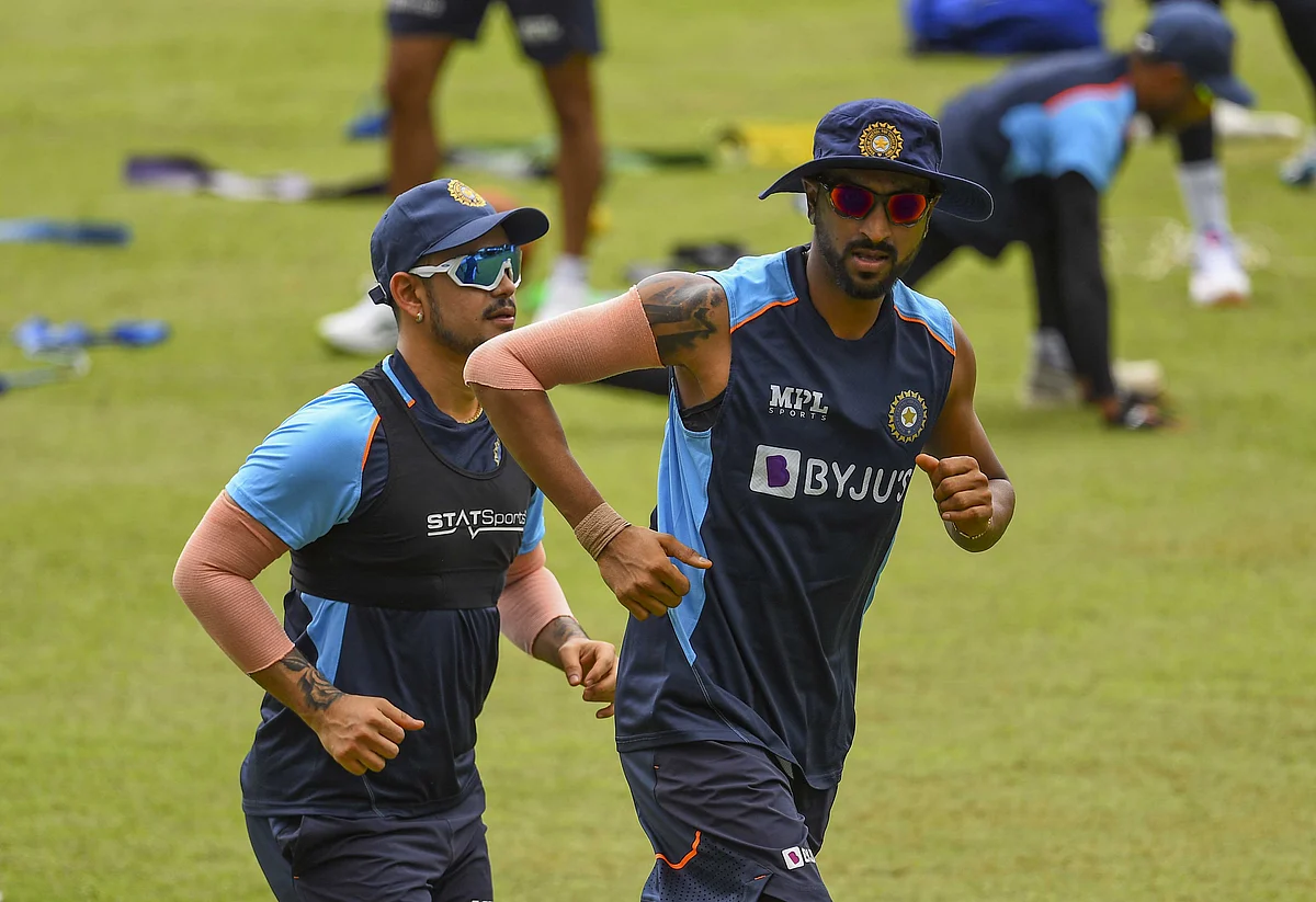 Ishan Kishan (L) and Krunal Pandya