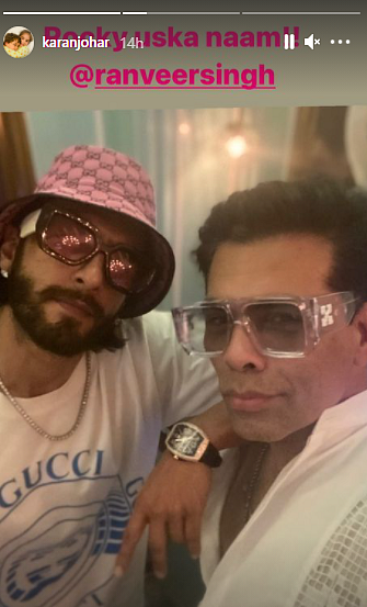 Karan Johar, Ranveer Singh pose for a selfie as they begin work on 'Rocky aur Rani Ki Prem Kahaani'