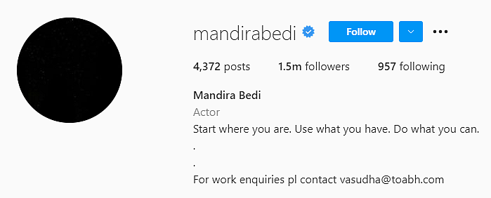 Mandira Bedi changes Instagram profile picture following husband Raj Kaushal’s demise