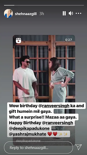 'Mazaa aa gaya': Shehnaaz Gill reacts to Ranveer Singh-Deepika Padukone dancing to 'Twada Kutta Tommy' remix