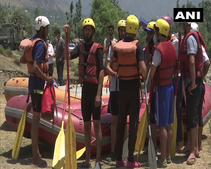 Jammu and Kashmir government started rafting activities in Ganderbal to boost adventure sports and tourism after COVID-19 cases have declined in the state.
