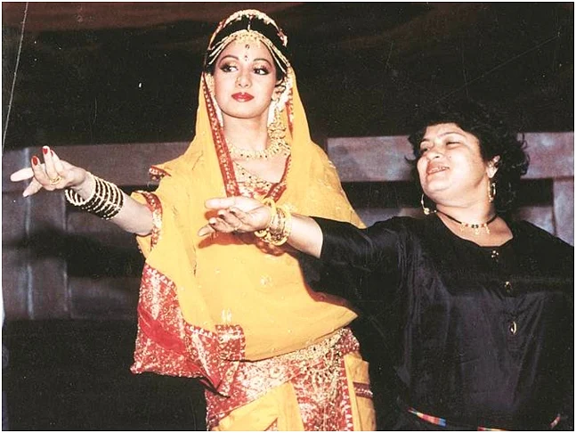 Saroj Khan and Sri Devi