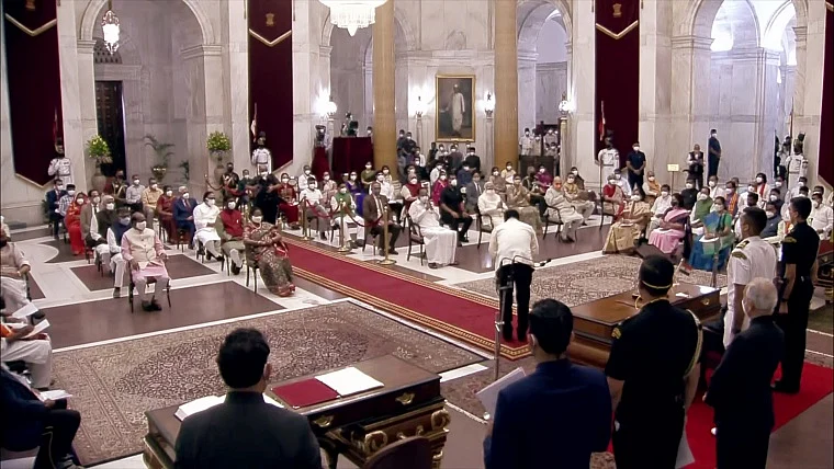 Union Cabinet expansion: 43 leaders take oath as ministers at Rashtrapati Bhavan; see pics