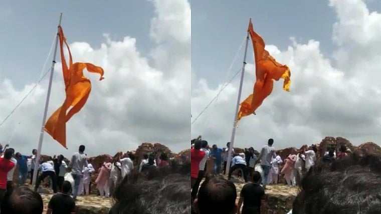 Rajasthan: Saffron flag torn down in presence of MLA Ramkesh Meena in Jaipur; watch video 