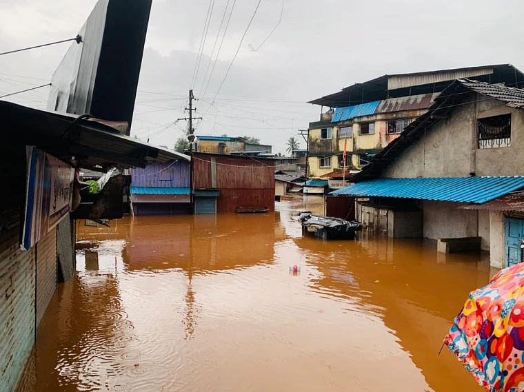 Photos and videos: Parts of Ratnagiri submerged after incessant rains; NDRF team faces hurdles in rescue operation in flooded parts