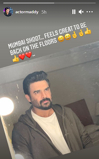 R Madhavan resumes shoot in Mumbai, says 'feels great to be back on floors'