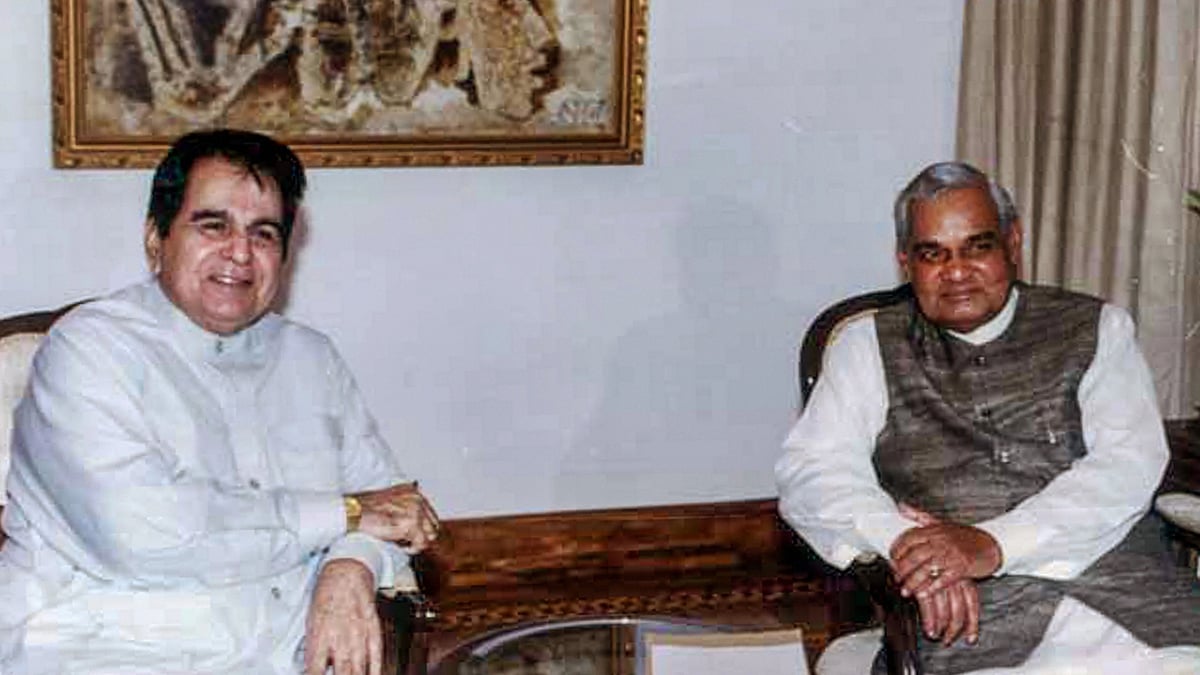 Dilip Kumar with then Prime Minister Atal Bihari Vajpayee in New Delhi