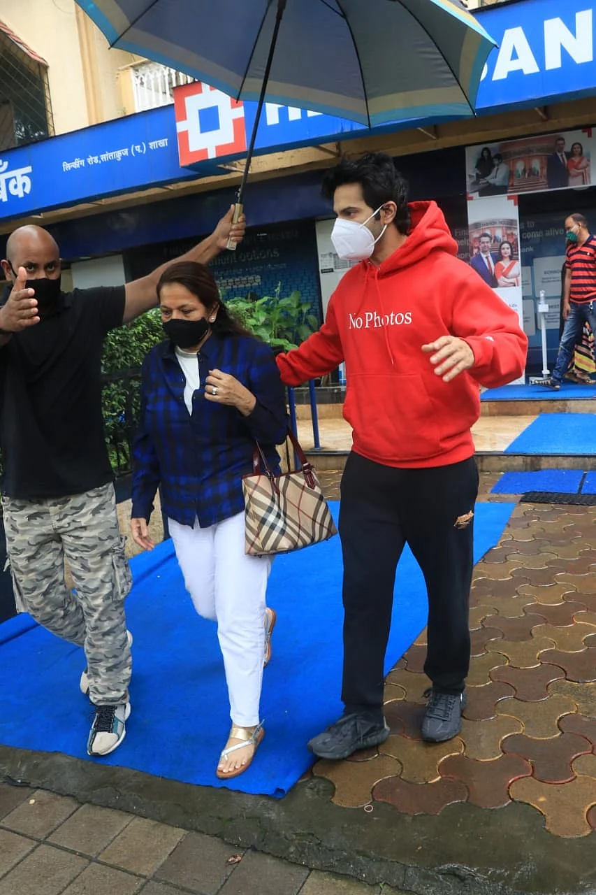 In Pics: Varun Dhawan steps out with mom Lali; Alia Bhatt spotted at dubbing studio in Mumbai