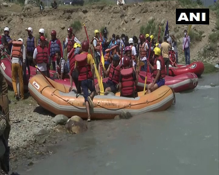 Jammu and Kashmir government started rafting activities in Ganderbal to boost adventure sports and tourism after COVID-19 cases have declined in the state.
