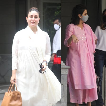 In Pics: Kareena, Karisma, Neetu Kapoor and others arrive at Randhir Kapoor’s Mumbai residence