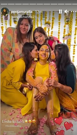 Inside pics, videos from Disha Parmar's Haldi ceremony go viral ahead of her wedding with Rahul Vaidya