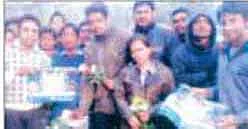 Students ask morning walkers to shun away from addictions