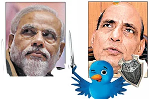 Modi twist to Rajnath tweet