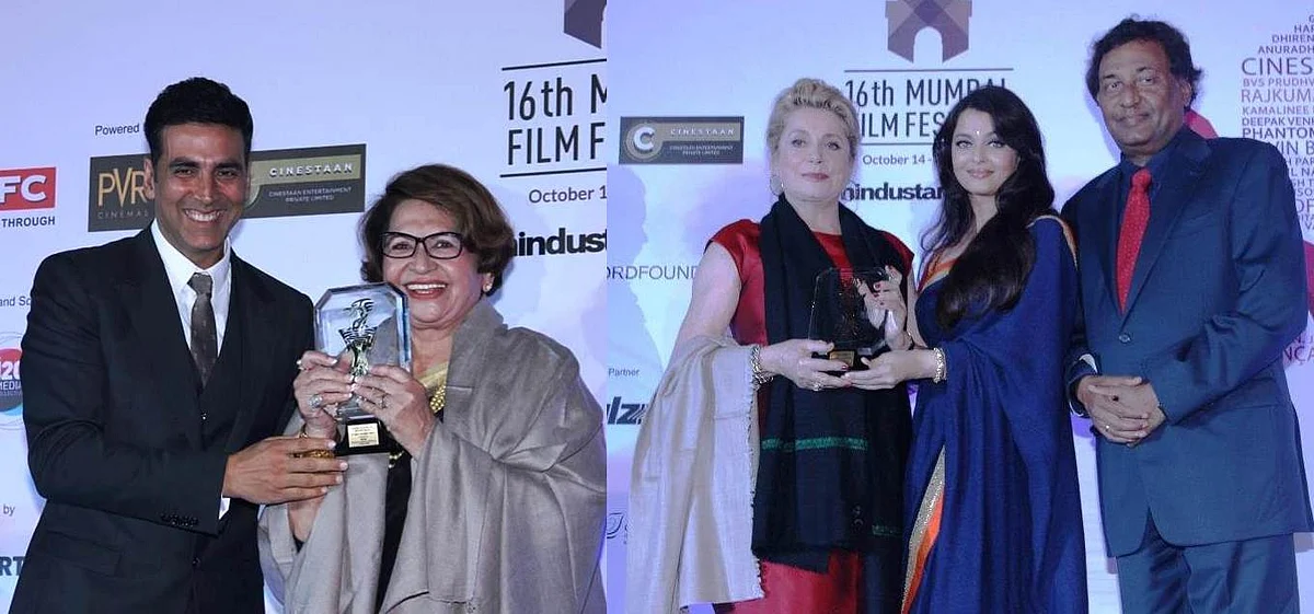 Veteran Bollywood Actress Helen and Veteran French actress Catherine Deneuve awarded with Lifetime Achievement Awards at 16th Mumbai Film Festival