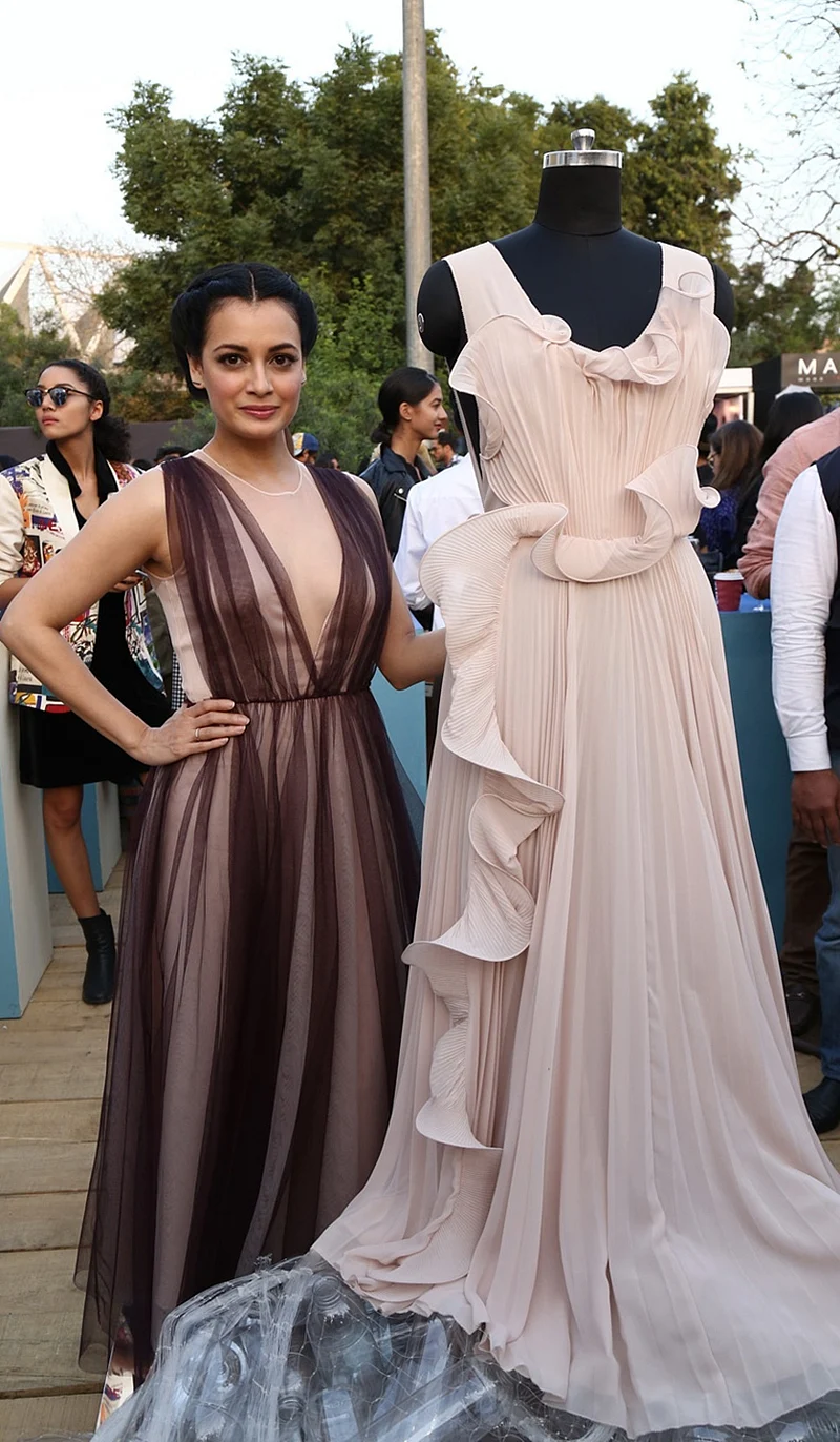 Dia Mirza was seen promoting sustainable fashion in a sheer tulle H&M gown.