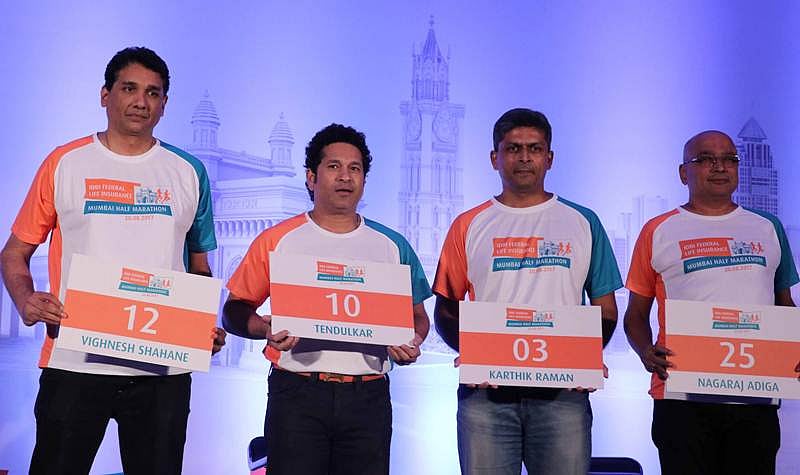 At an event of IDBI Life Insurance Mumbai Half Marathon Tendulkar recalls 1998 Sharjah knocks against Aussies
