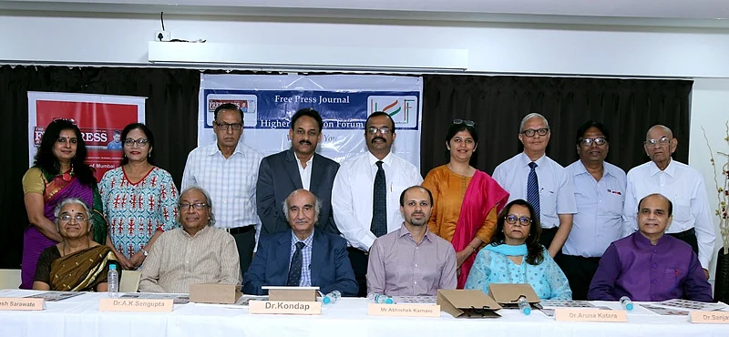 Dignitaries come together on the dias after the awards