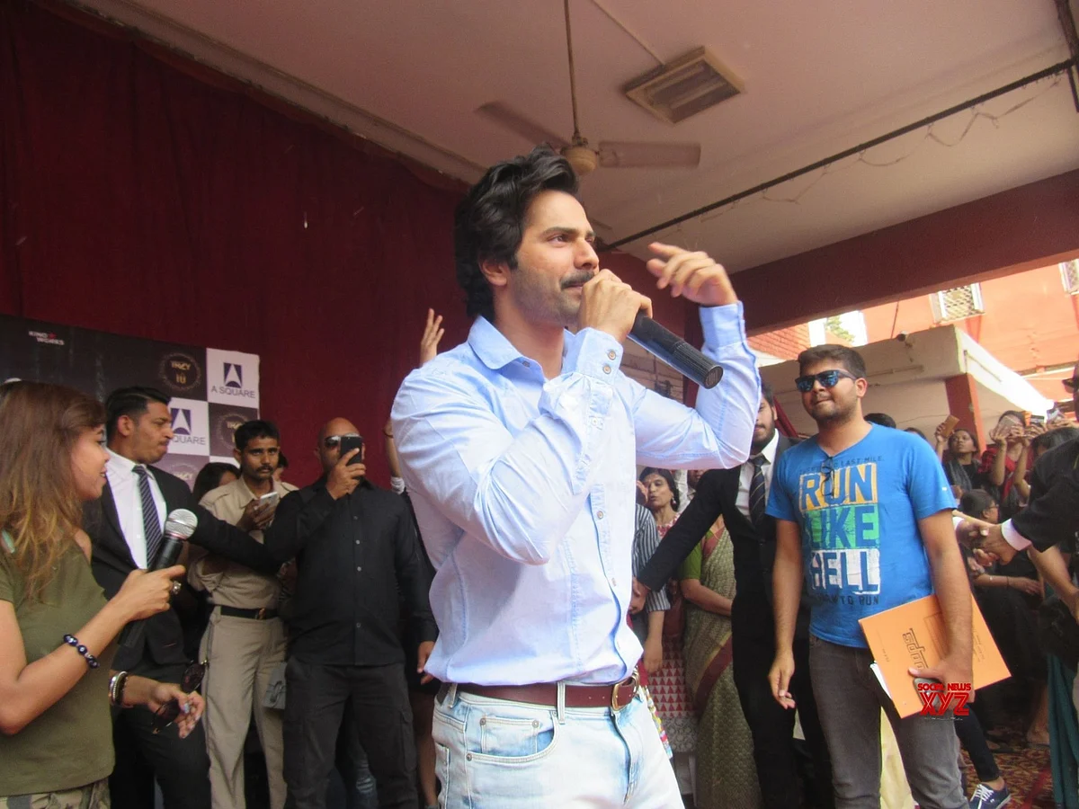 ‘October’ star Varun Dhawan visits Delhi college for film promotion, interacts with students
