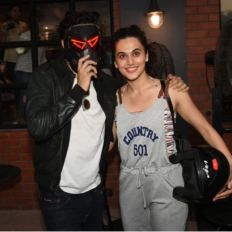 Bhavesh Joshi Superhero takes Taapsee Pannu on a bike ride; see pics