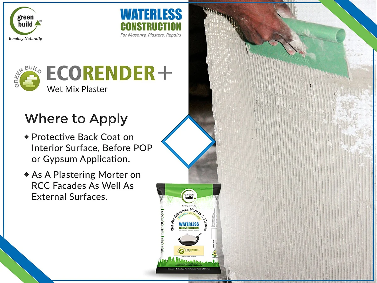 Eco Render Plus – A Unique Plaster Without Cement, Sand, and Water
